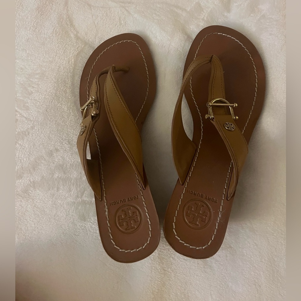Tory Burch Tan Leather Sandals